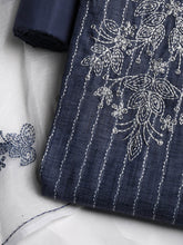 Neck Embroidered Cotton Blend Unstitched Suit With Dupatta